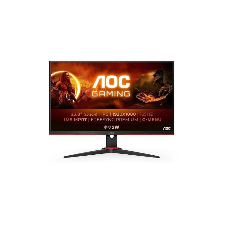 Monitor gaming aoc 24g2spae/bk 23.8'/ full hd/ 1ms/ 165hz/ ips/ multimedia/ negro