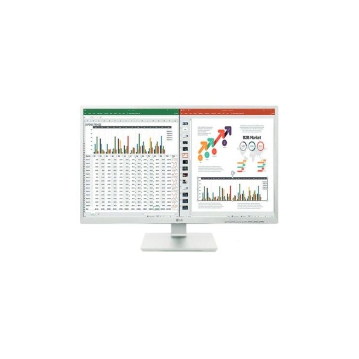 Monitor profesional lg 27bk55yp-w 27'/ full hd/ multimedia/ regulable en altura/ blanco