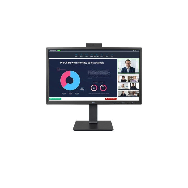 Monitor profesional lg 24bp75cp-b 23.8'/ full hd/ webcam/ multimedia/ regulable en altura/ negro