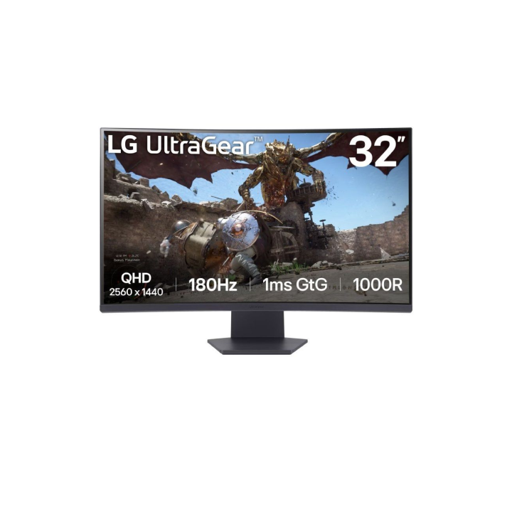Monitor gaming curvo lg ultragear 32gs60qc-b 31.5'/ qhd/ 1ms/ 180hz/ va/ negro