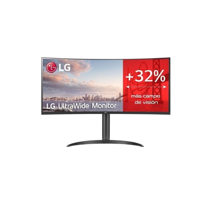 Monitor profesional ultrapanorámico curvo lg 34wq75c-b 34'/ wqhd/ multimedia/ regulable en altura/ negro
